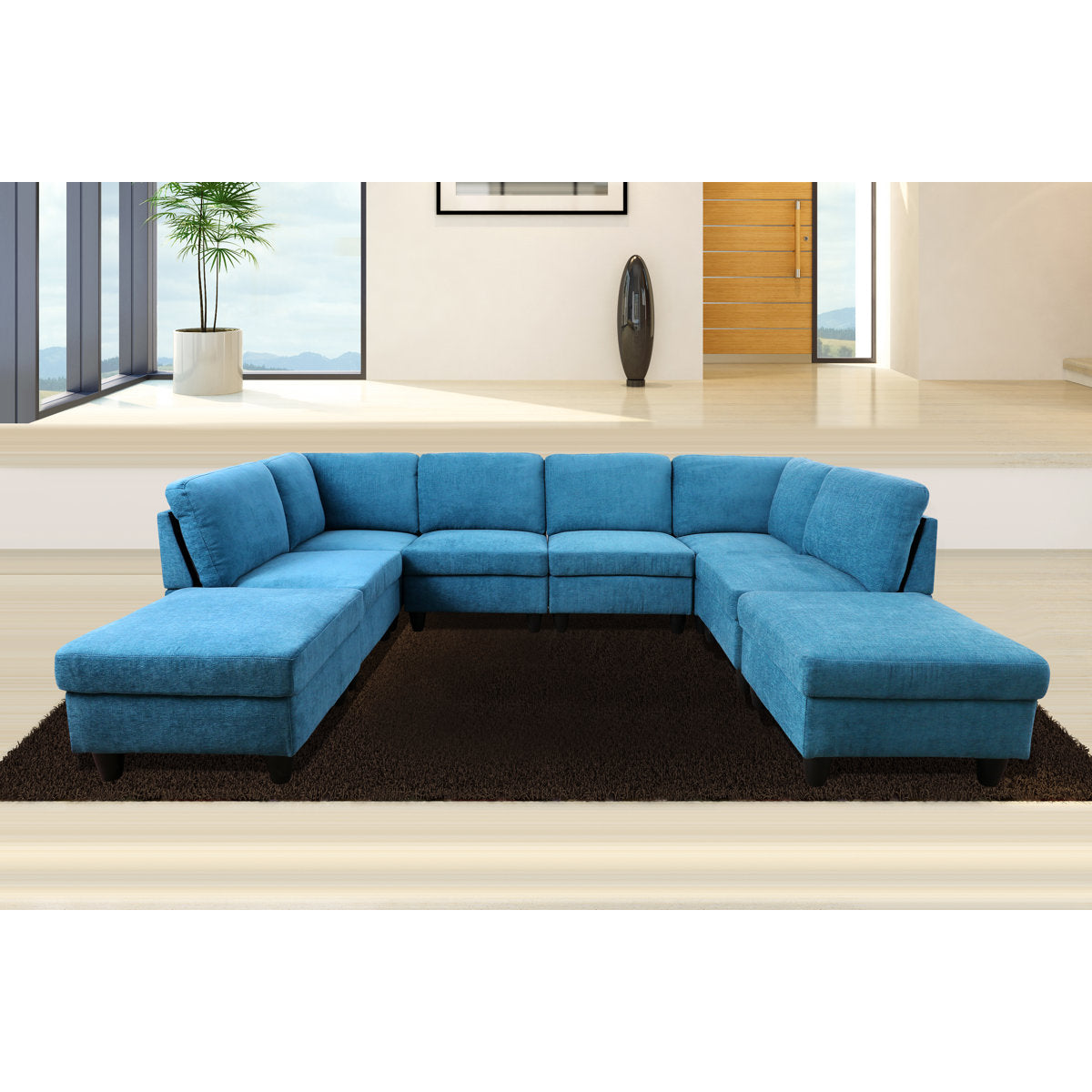 Airica 8 - Piece Corduroy Sectional