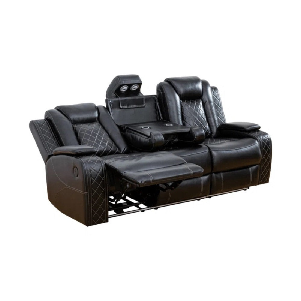 Ajaipal 3 Piece Power Reclining  Breathing Faux Leather with LED and Reading Light Living Room Set (Set of 3)