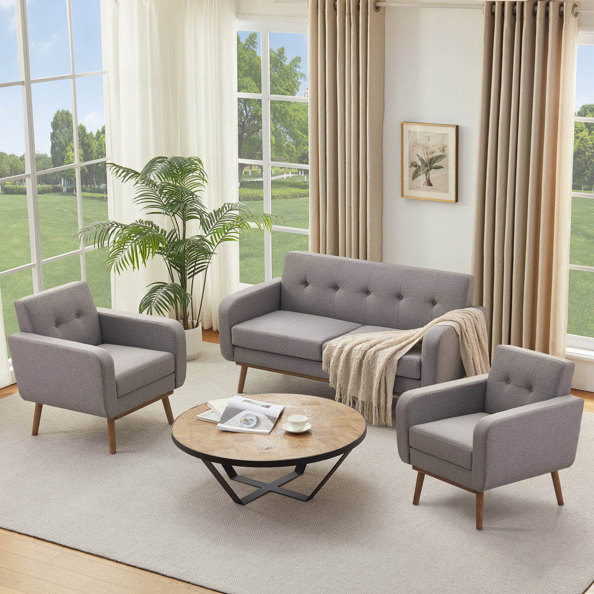 Analeah 3 - Piece Living Room Set