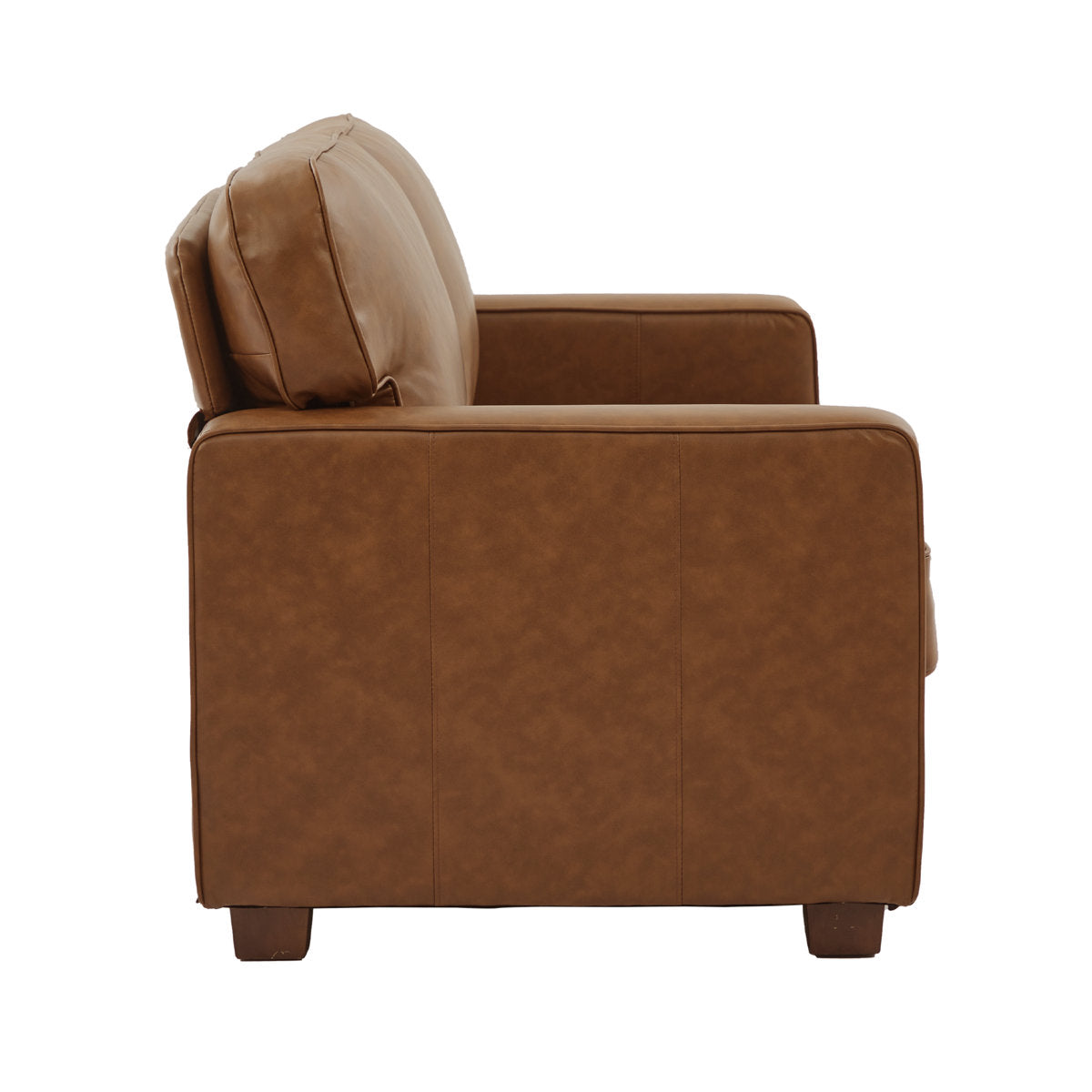 Ayer 66.1'' W Mid Century Modern Couch, Brown Loveseat Sofa for Living Room Set