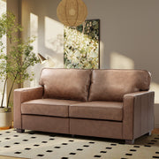 Ayer 66.1'' W Mid Century Modern Couch, Brown Loveseat Sofa for Living Room Set