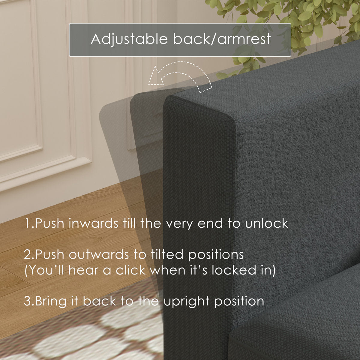 BOX MODULE STO SOFA 116'' 8 Piece Upholstered Modular Sectional Sofa with Storage