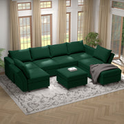 BOX MODULE STO SOFA 116'' 8 Piece Upholstered Modular Sectional Sofa with Storage