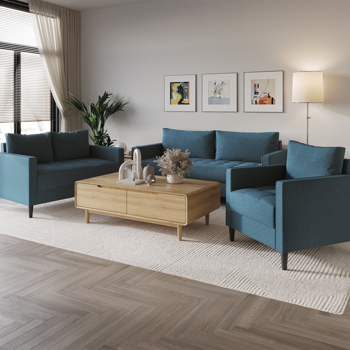 Barkim 3 - Piece Living Room Set