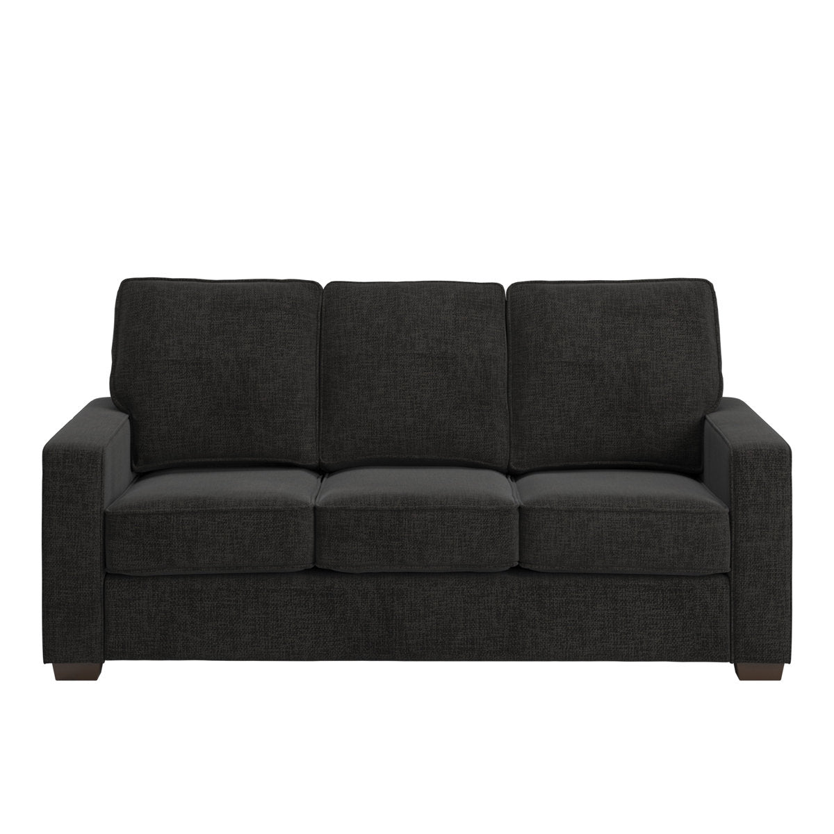 Beaulah Modern Fabric Upholstered Square Arm Sofa Set - Living Room Chair, Loveseat And Sofa