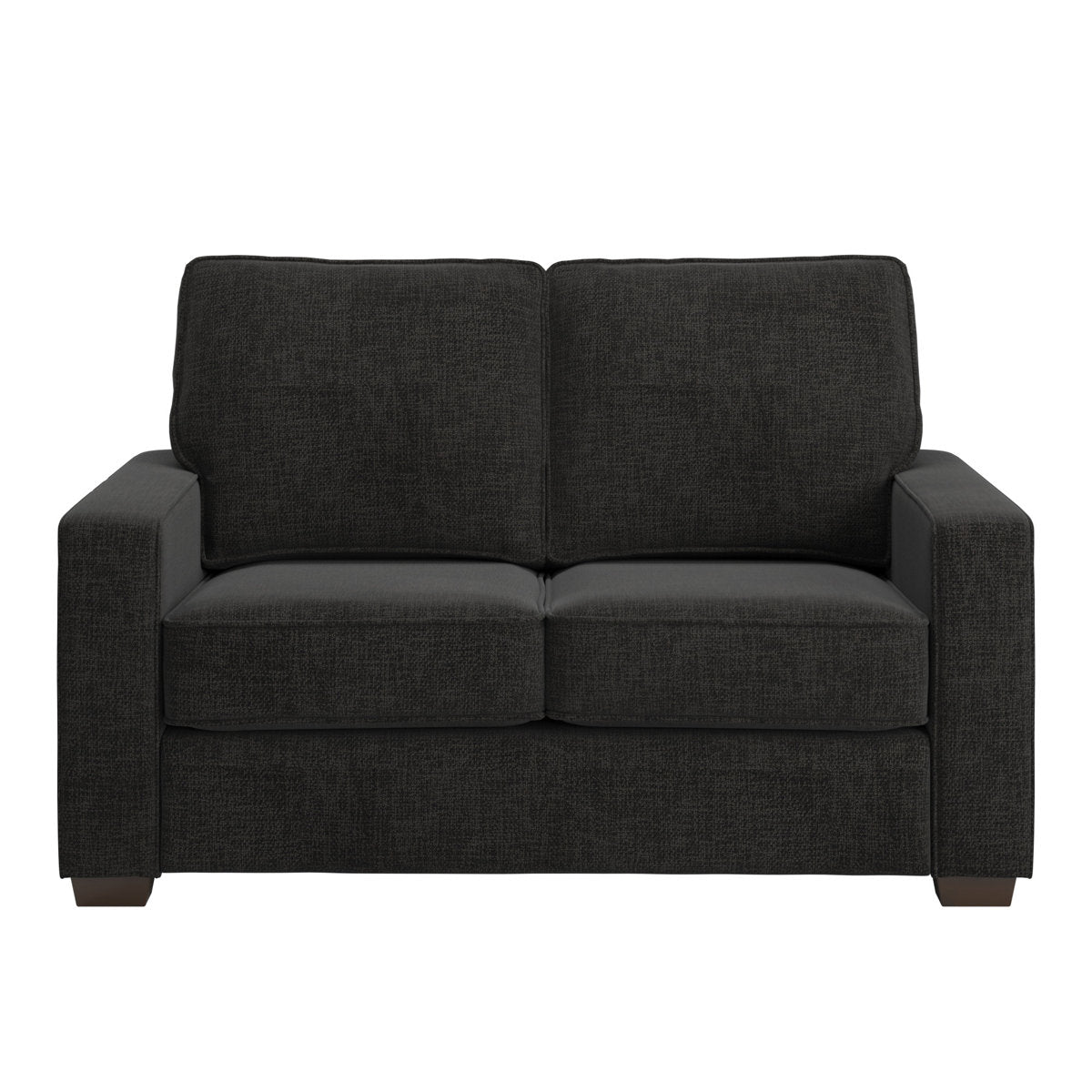 Beaulah Modern Fabric Upholstered Square Arm Sofa Set - Living Room Chair, Loveseat And Sofa