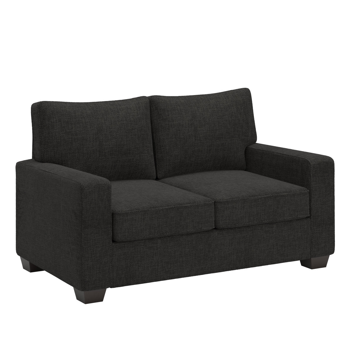 Beaulah Modern Fabric Upholstered Square Arm Sofa Set - Living Room Chair, Loveseat And Sofa