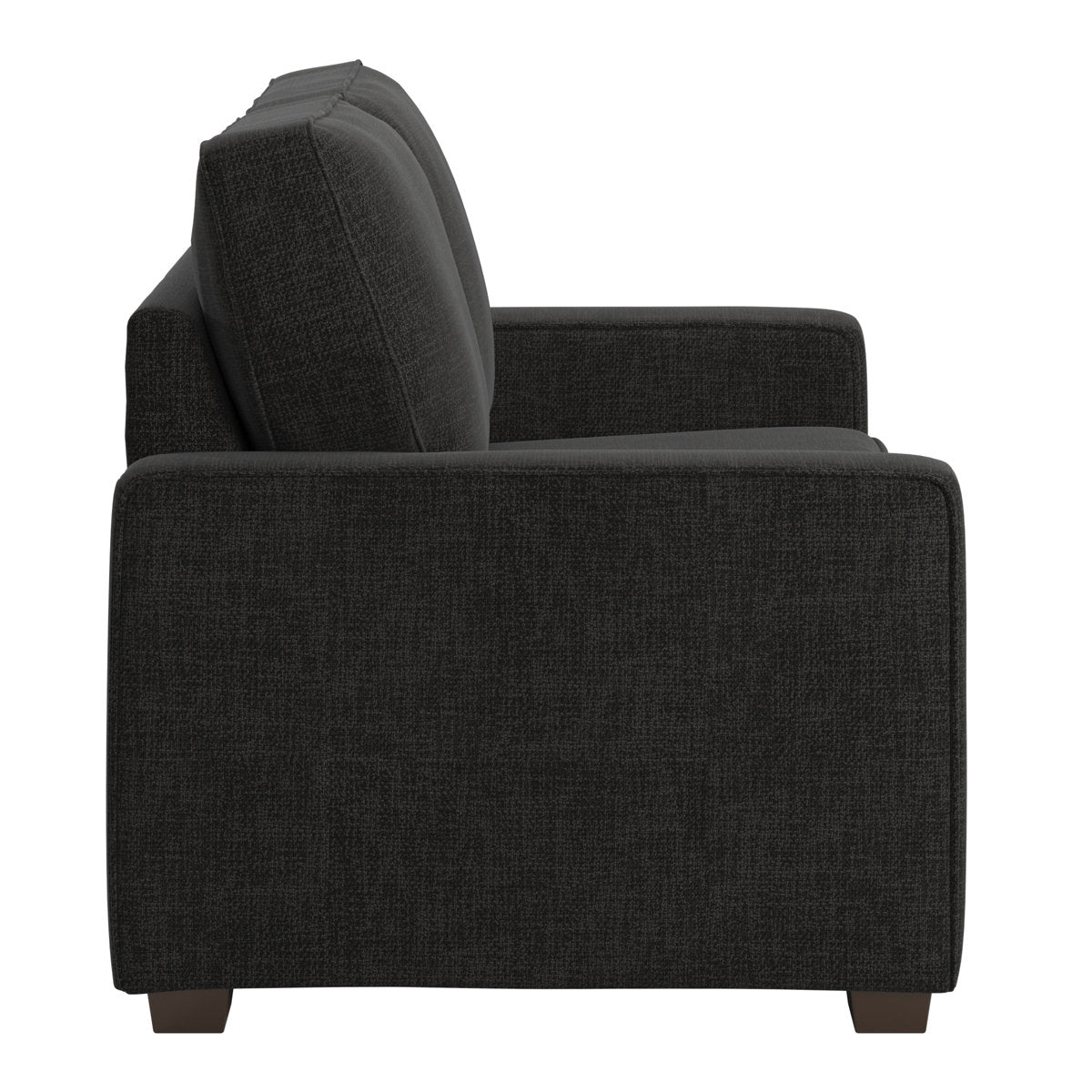 Beaulah Modern Fabric Upholstered Square Arm Sofa Set - Living Room Chair, Loveseat And Sofa