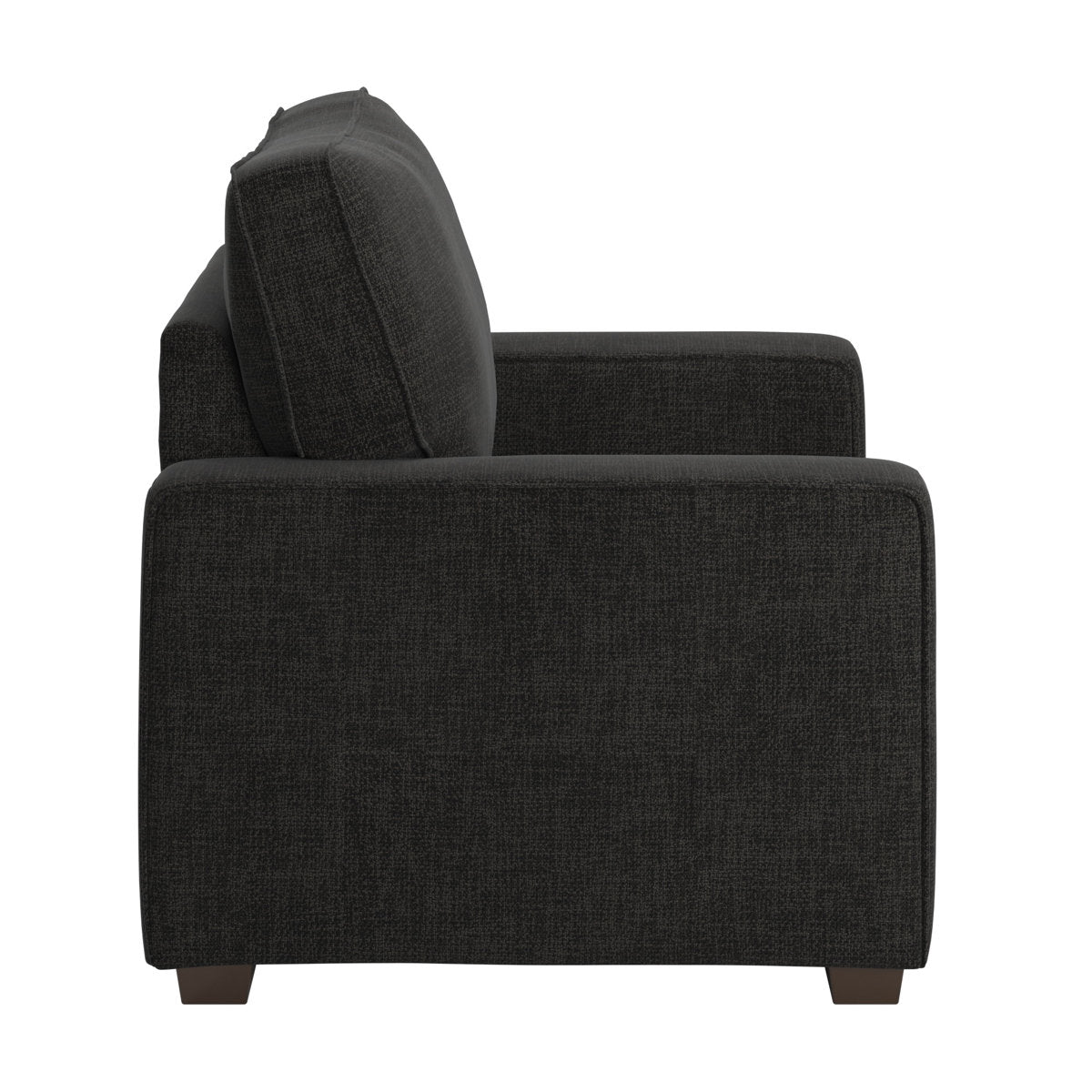 Beaulah Modern Fabric Upholstered Square Arm Sofa Set - Living Room Chair, Loveseat And Sofa