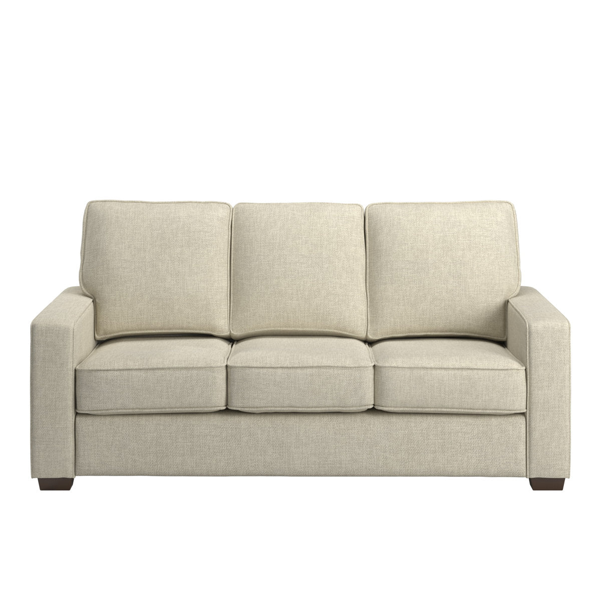 Beaulah Modern Fabric Upholstered Square Arm Sofa Set - Living Room Chair, Loveseat And Sofa