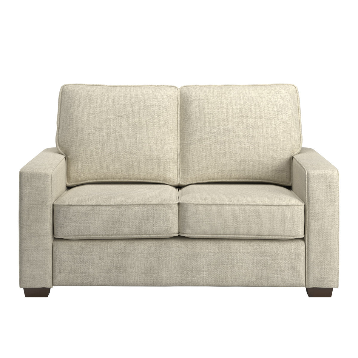 Beaulah Modern Fabric Upholstered Square Arm Sofa Set - Living Room Chair, Loveseat And Sofa