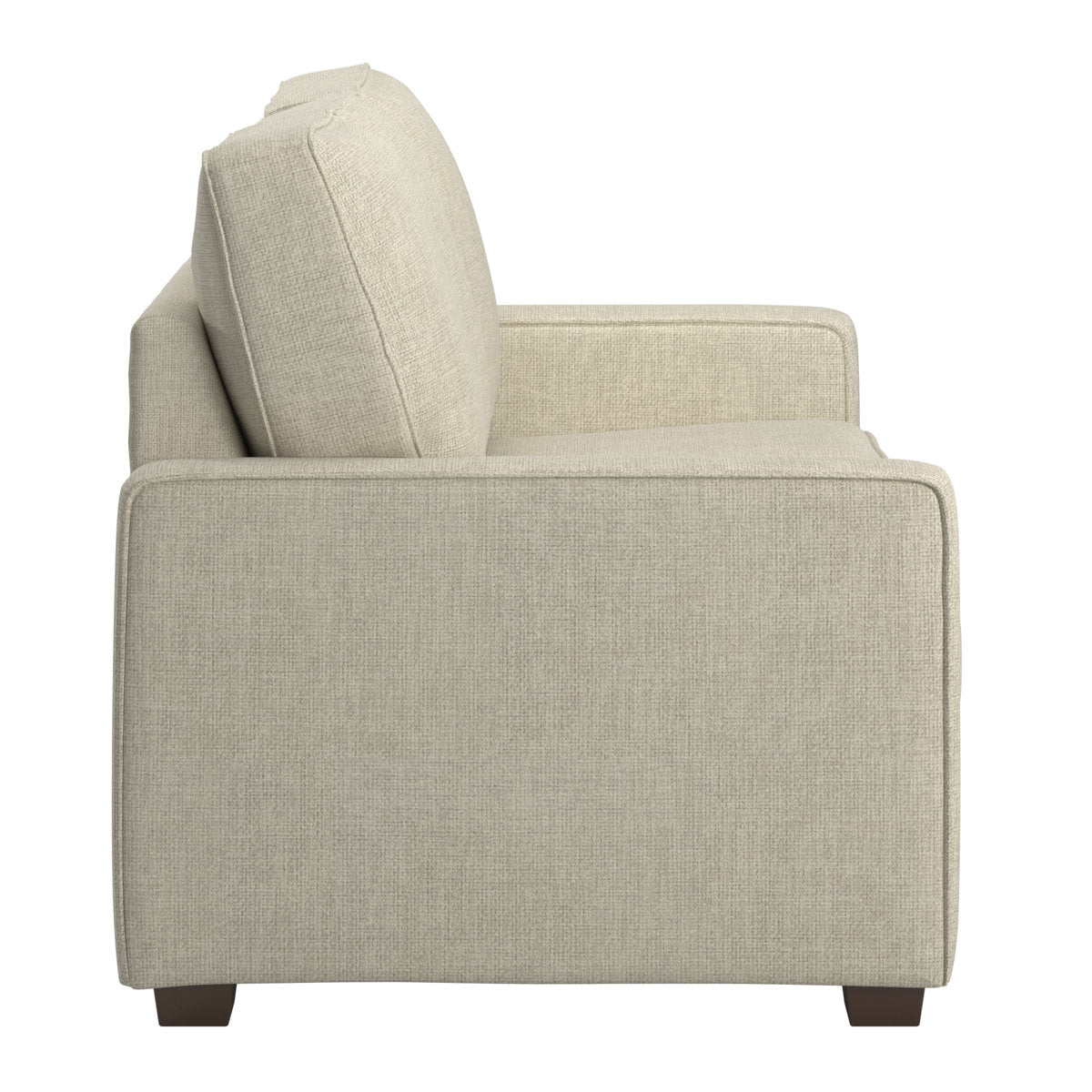 Beaulah Modern Fabric Upholstered Square Arm Sofa Set - Living Room Chair, Loveseat And Sofa