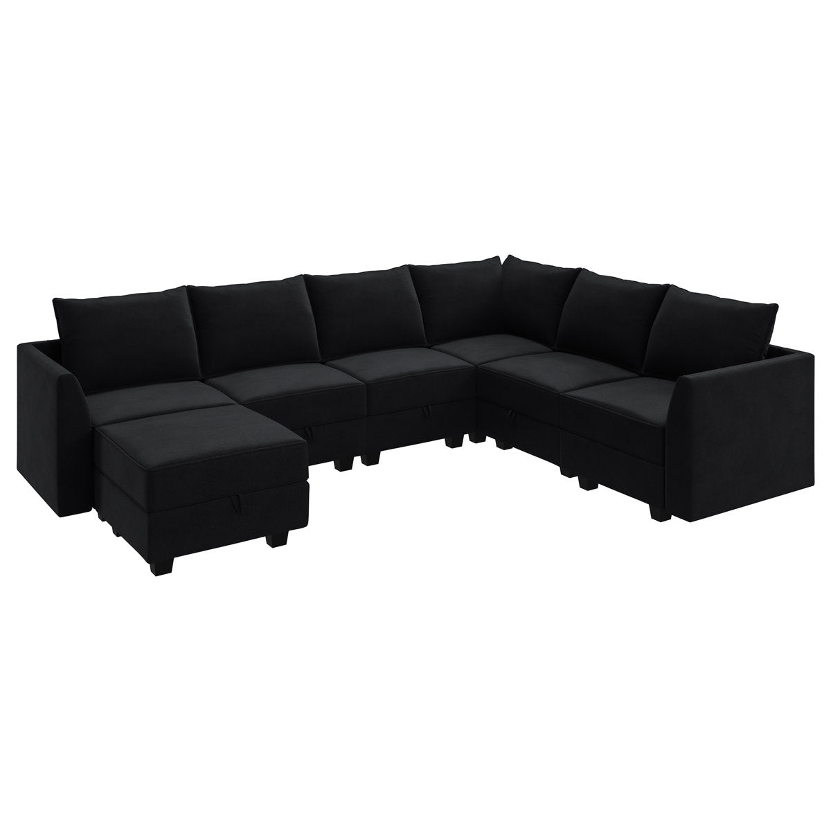 Berenika Velvet Corner Sectional U Shaped Modular Sofa