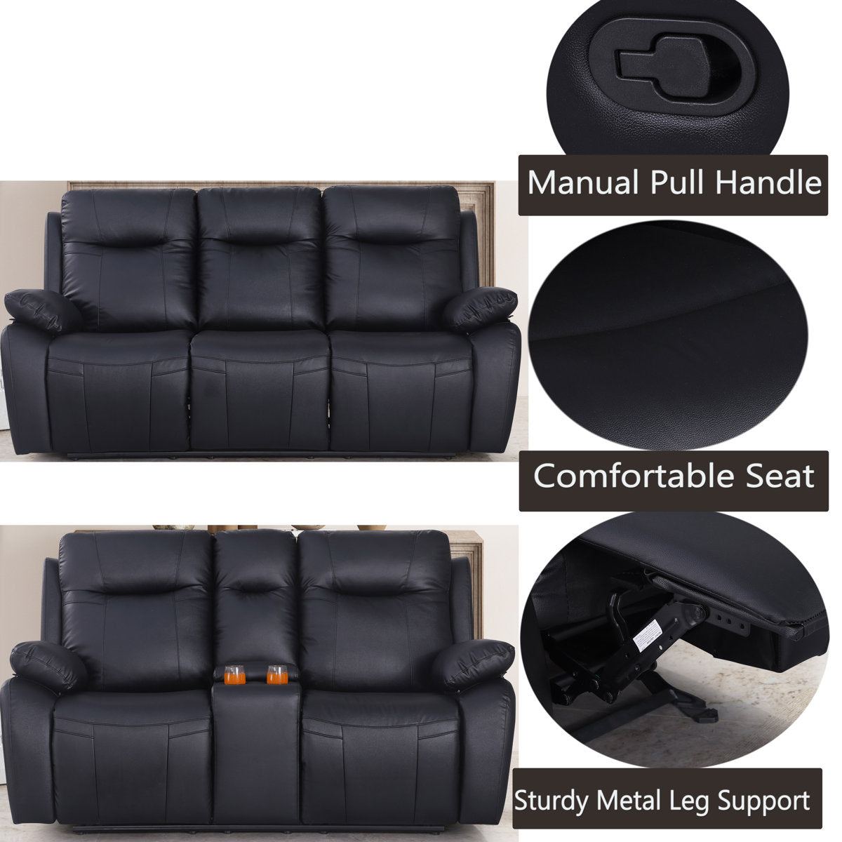 Bharati 2 - Piece Faux Leather Living Room Set