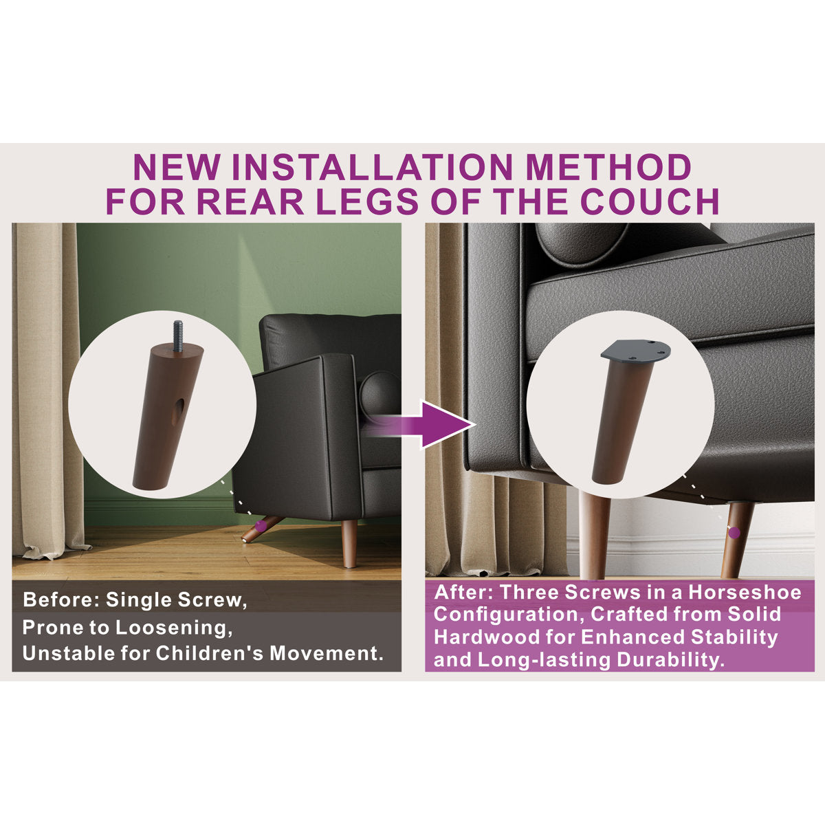 Bridgeview 2 Piece Leather Square Arm Sofa Set