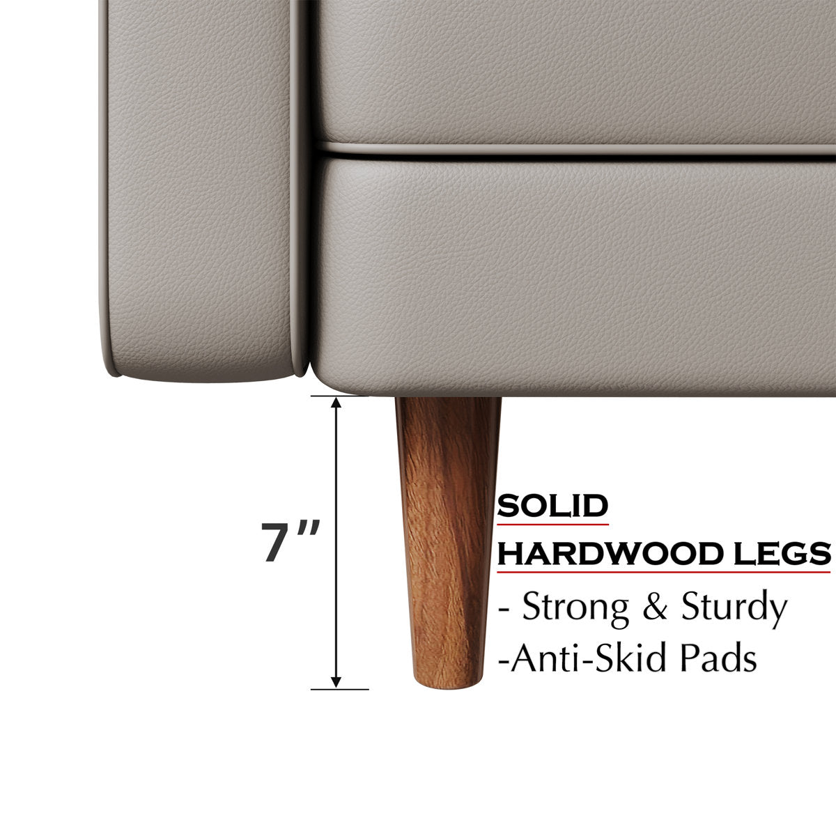 Bridgeview 2 Piece Leather Square Arm Sofa Set