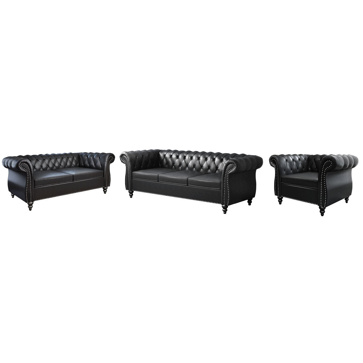 Brisny 3 - Piece Faux Leather Living Room Set