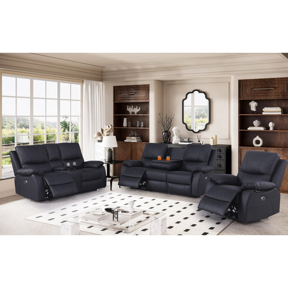 Britta 3 - Piece Leather Living Room Set