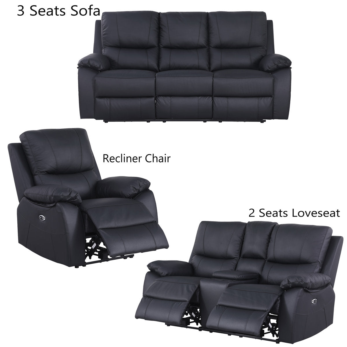 Britta 3 - Piece Leather Living Room Set