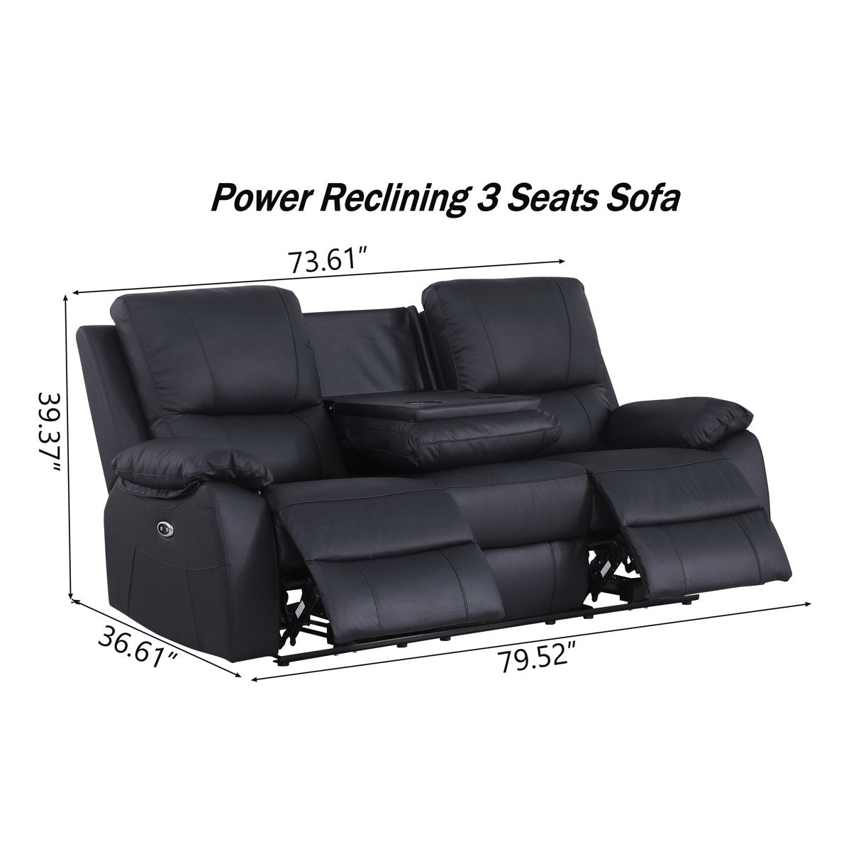 Britta 3 - Piece Leather Living Room Set