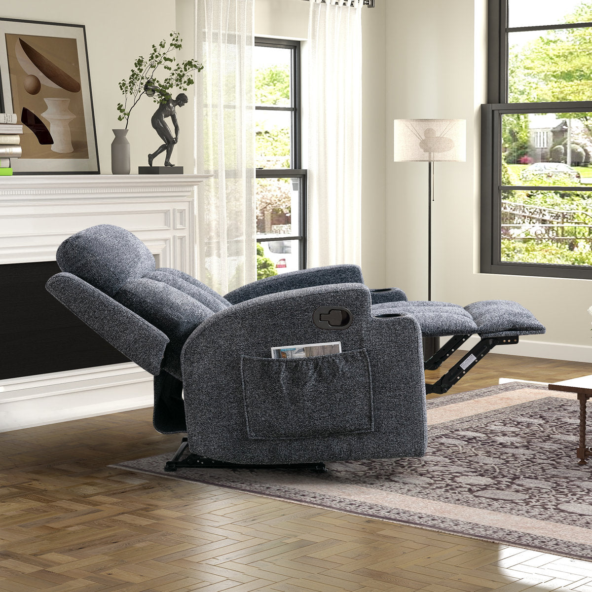 Brost 3-Piece Manual Reclining Living Room Set With Cupholders