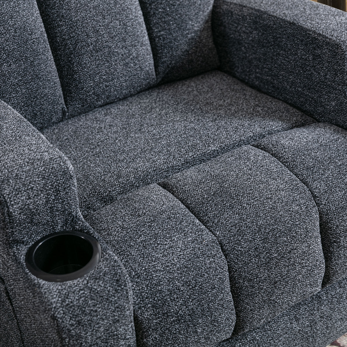 Brost 3-Piece Manual Reclining Living Room Set With Cupholders