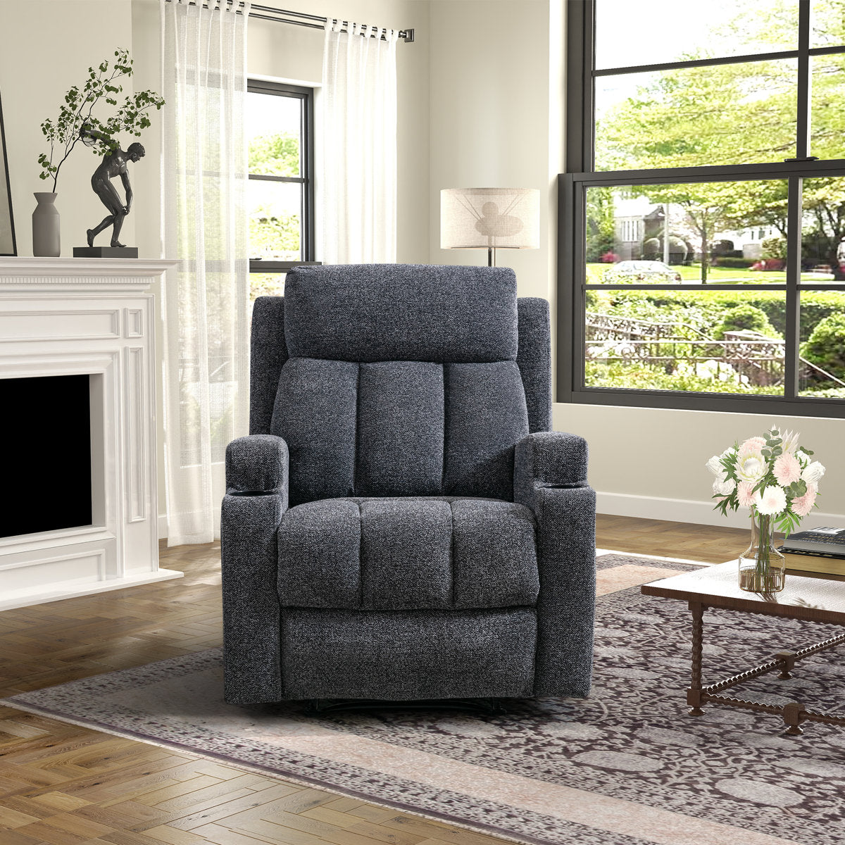 Brost 3-Piece Manual Reclining Living Room Set With Cupholders