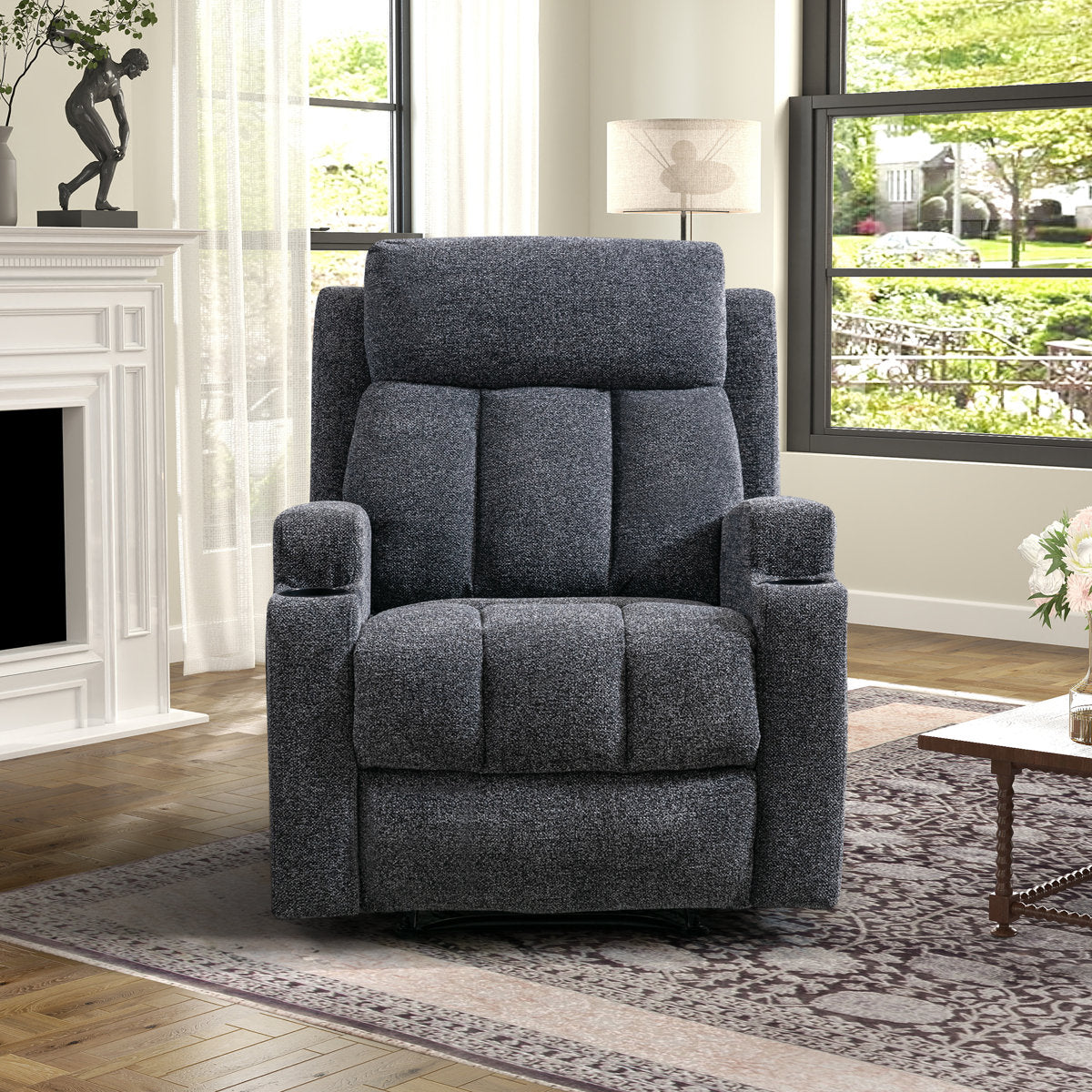 Brost 3-Piece Manual Reclining Living Room Set With Cupholders
