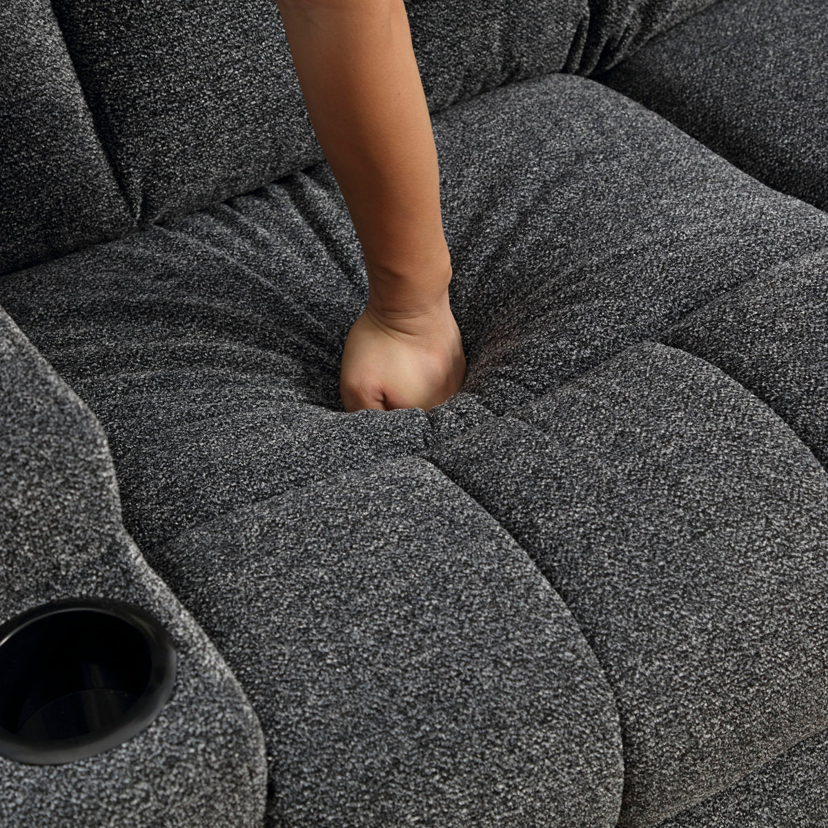 Brost 3-Piece Manual Reclining Living Room Set With Cupholders