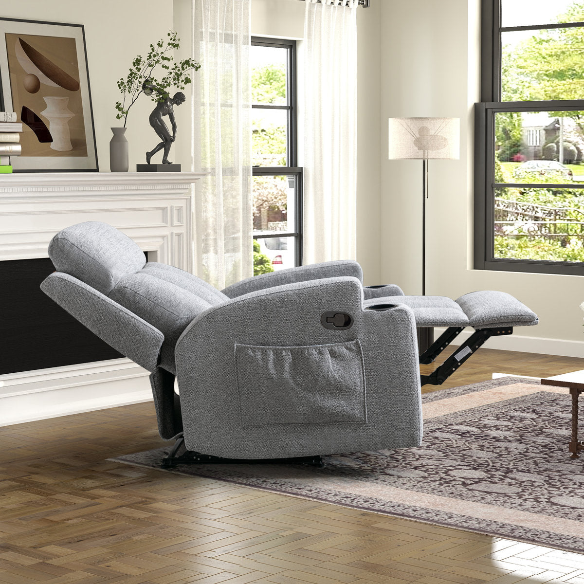 Brost 3-Piece Manual Reclining Living Room Set With Cupholders