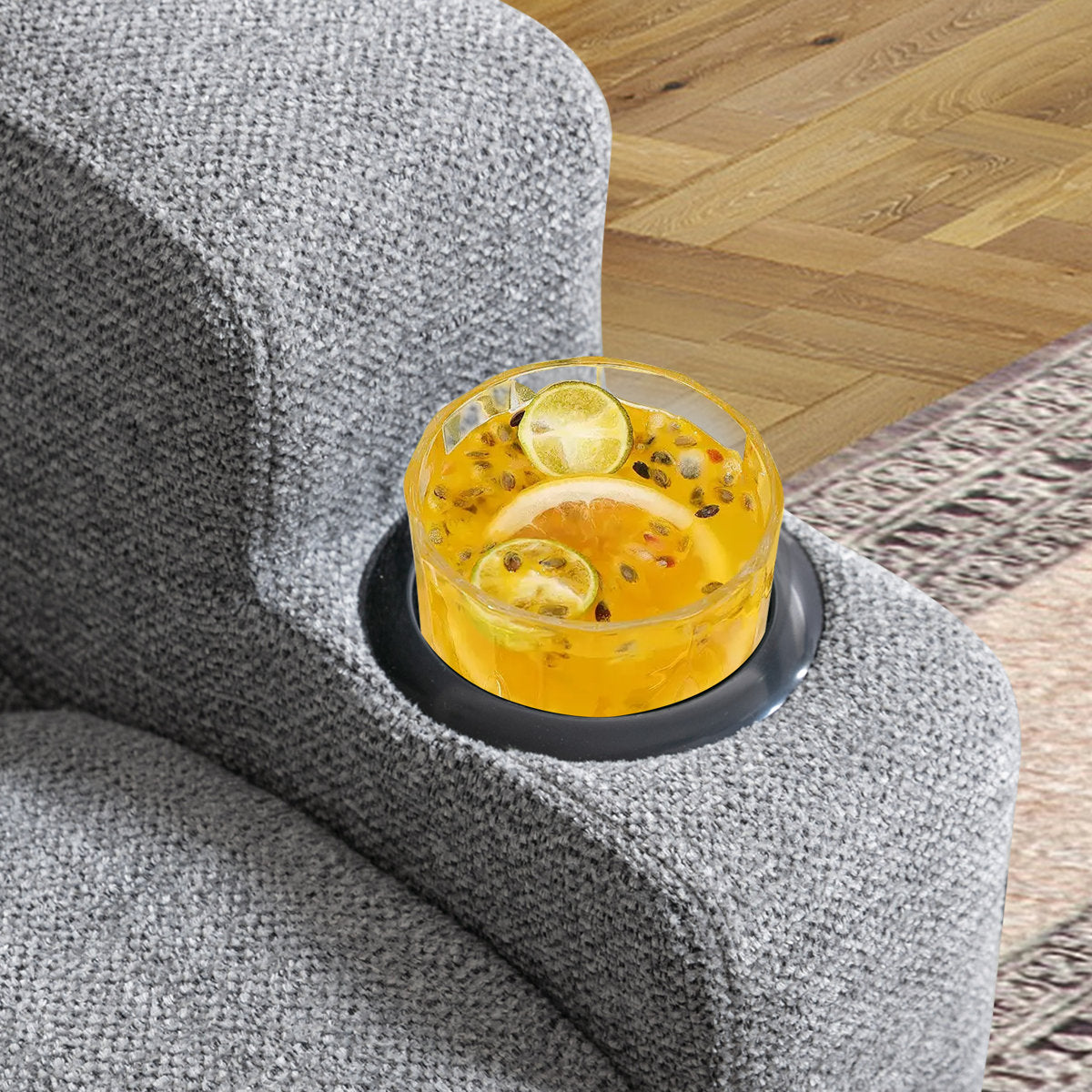 Brost 3-Piece Manual Reclining Living Room Set With Cupholders