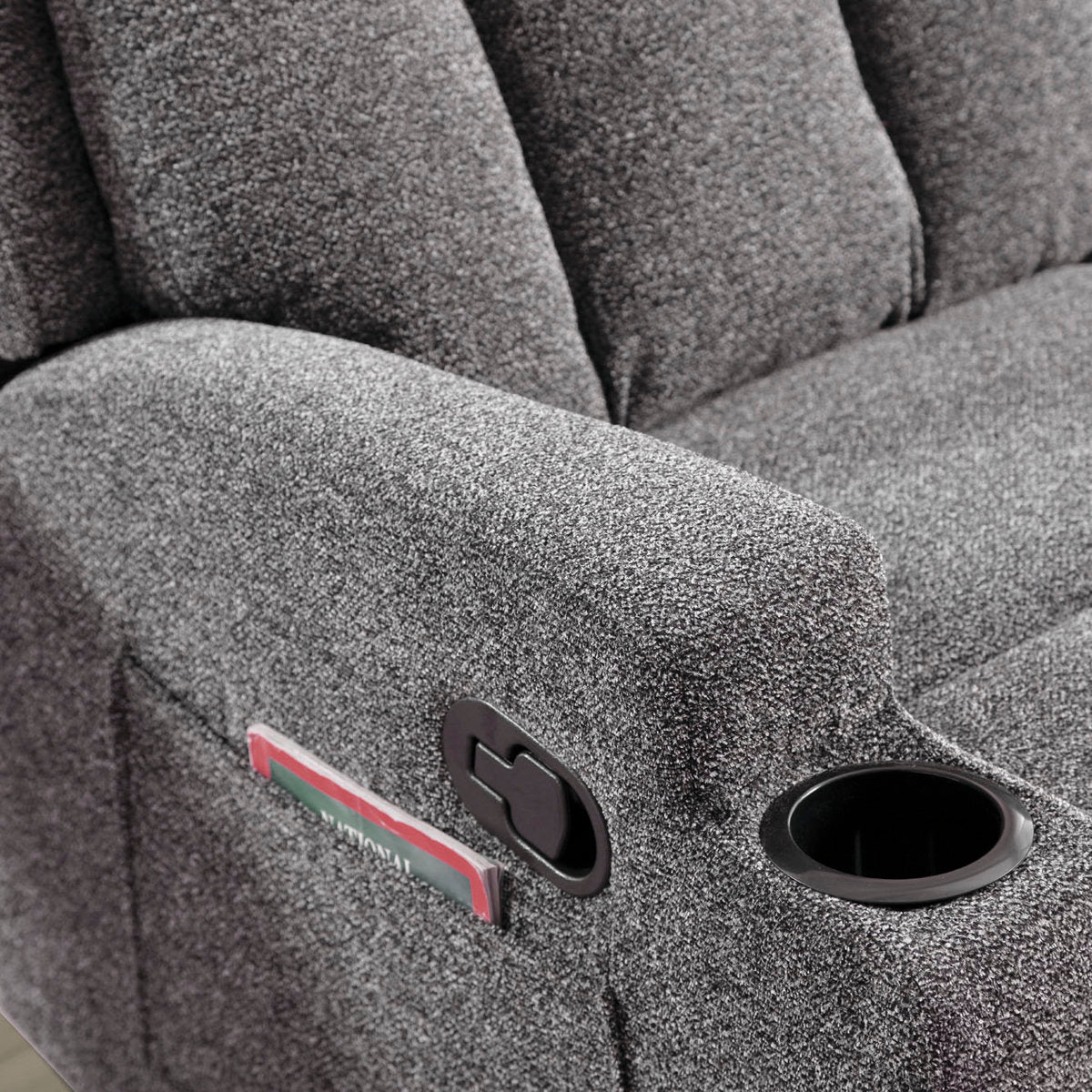 Brost 3-Piece Manual Reclining Living Room Set With Cupholders