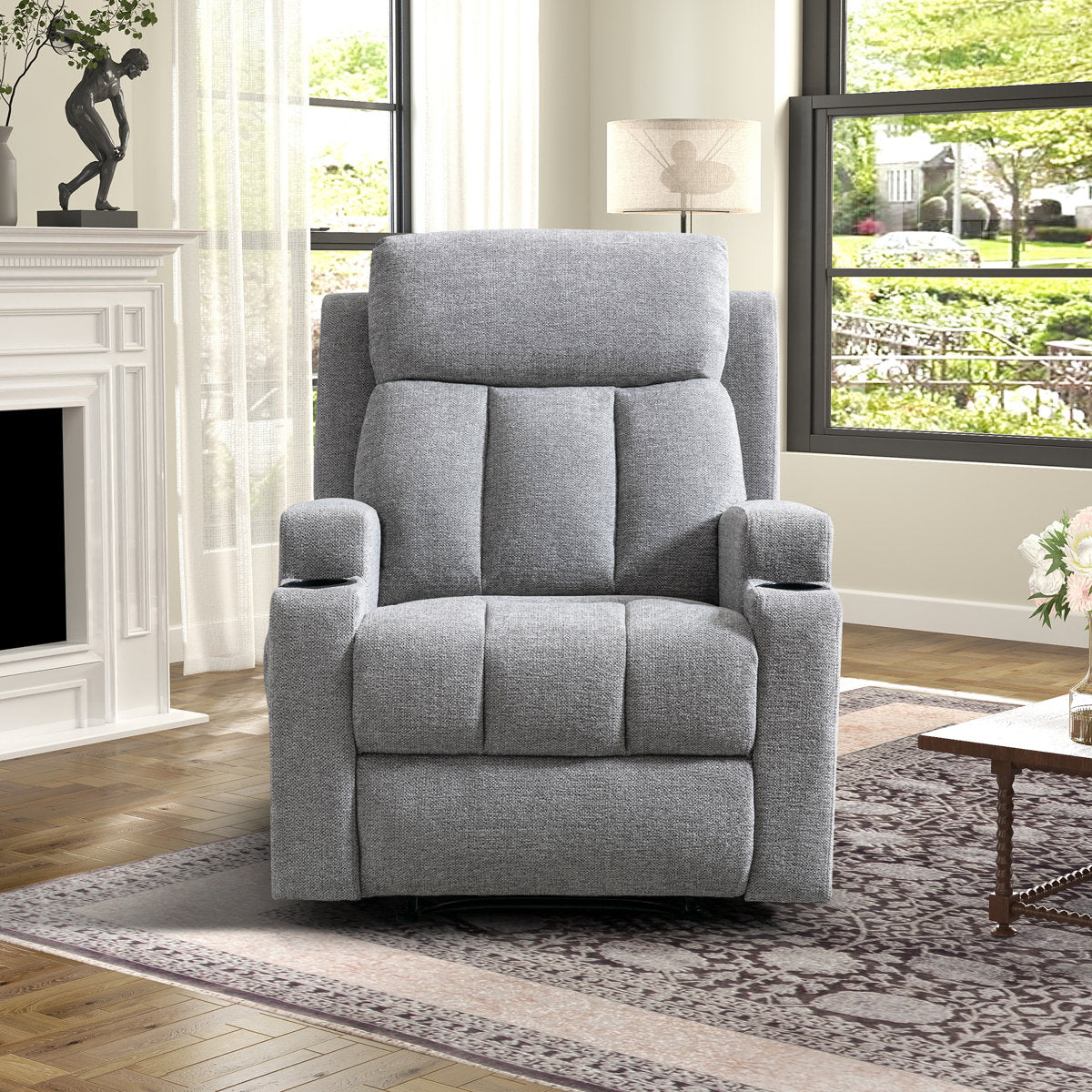 Brost 3-Piece Manual Reclining Living Room Set With Cupholders