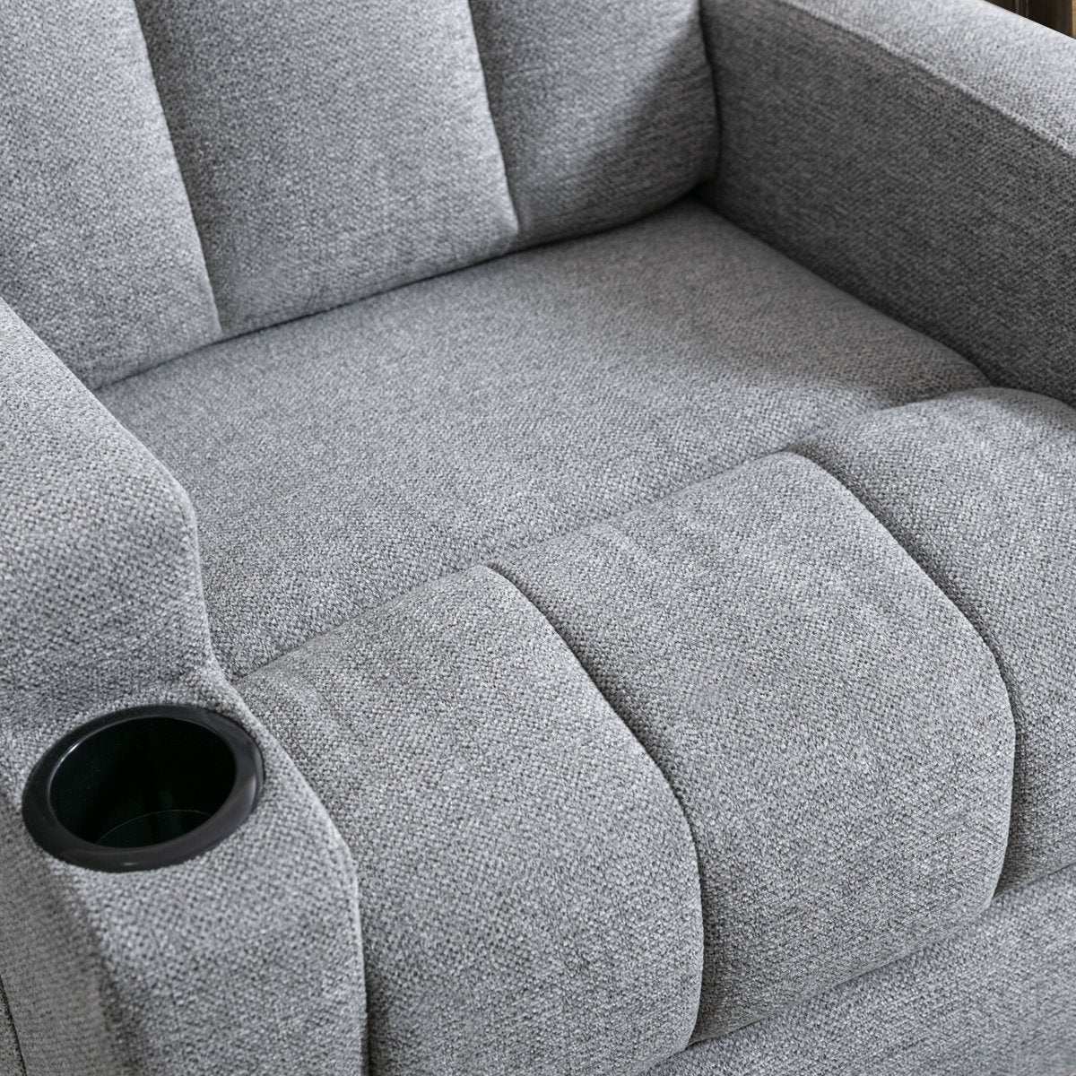 Brost 3-Piece Manual Reclining Living Room Set With Cupholders