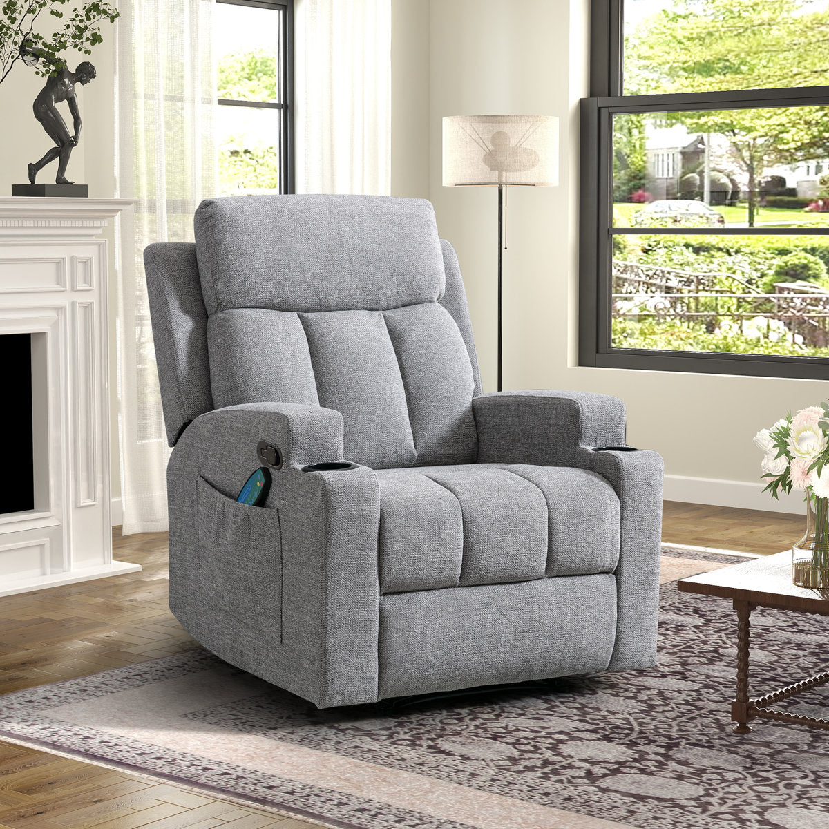 Brost 3-Piece Manual Reclining Living Room Set With Cupholders