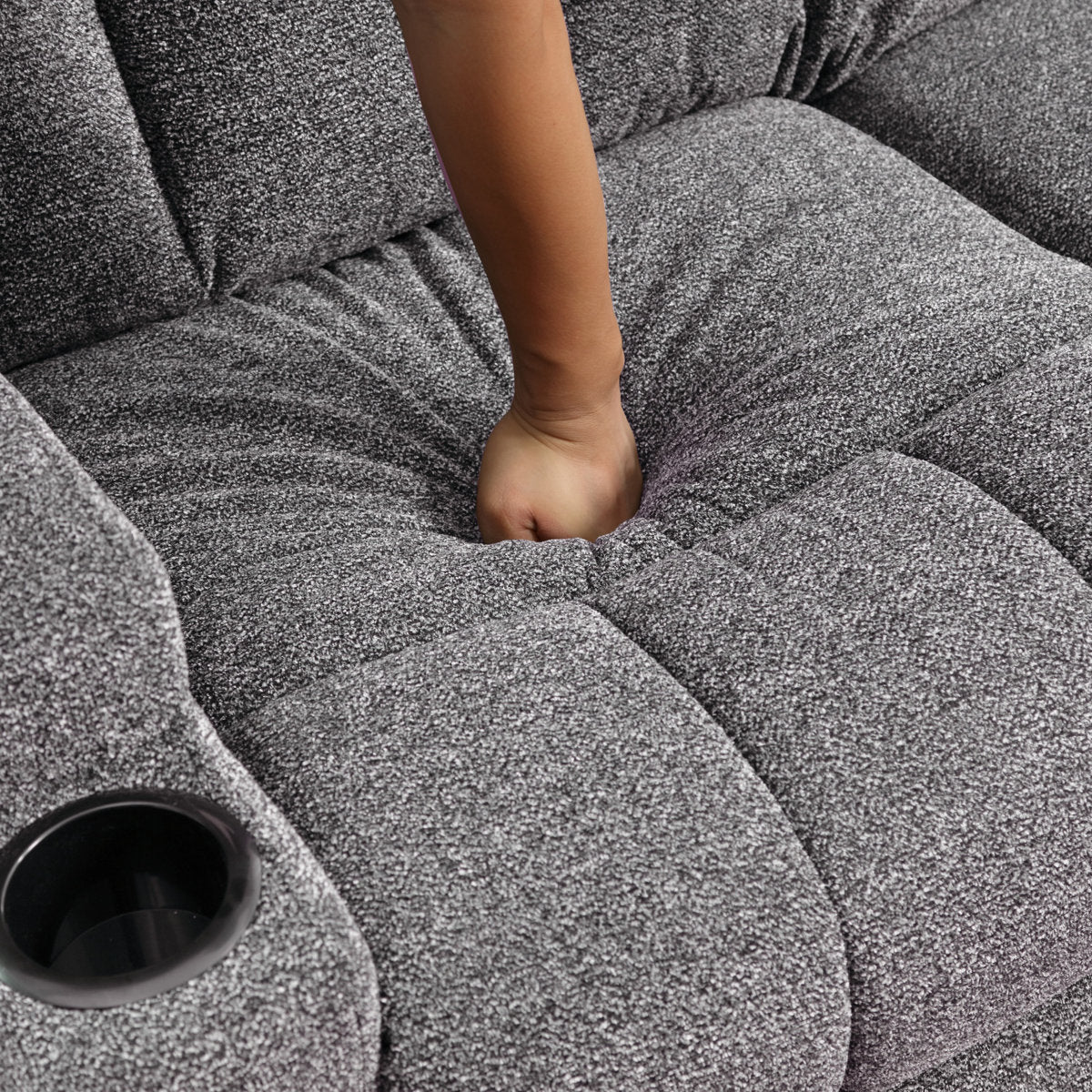 Brost 3-Piece Manual Reclining Living Room Set With Cupholders