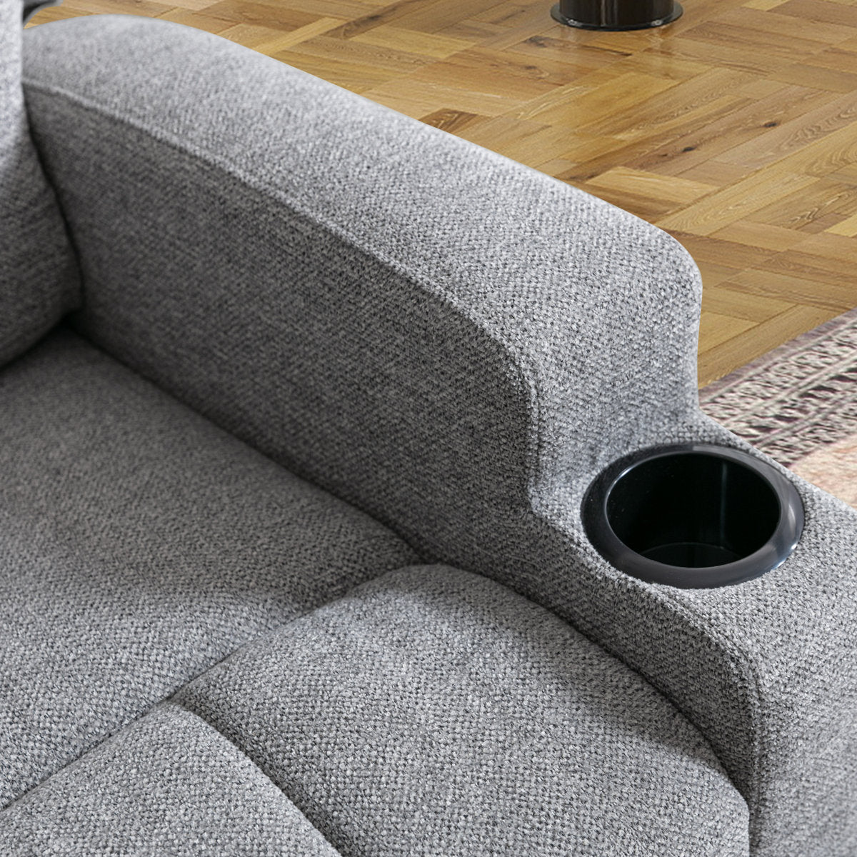 Brost 3-Piece Manual Reclining Living Room Set With Cupholders