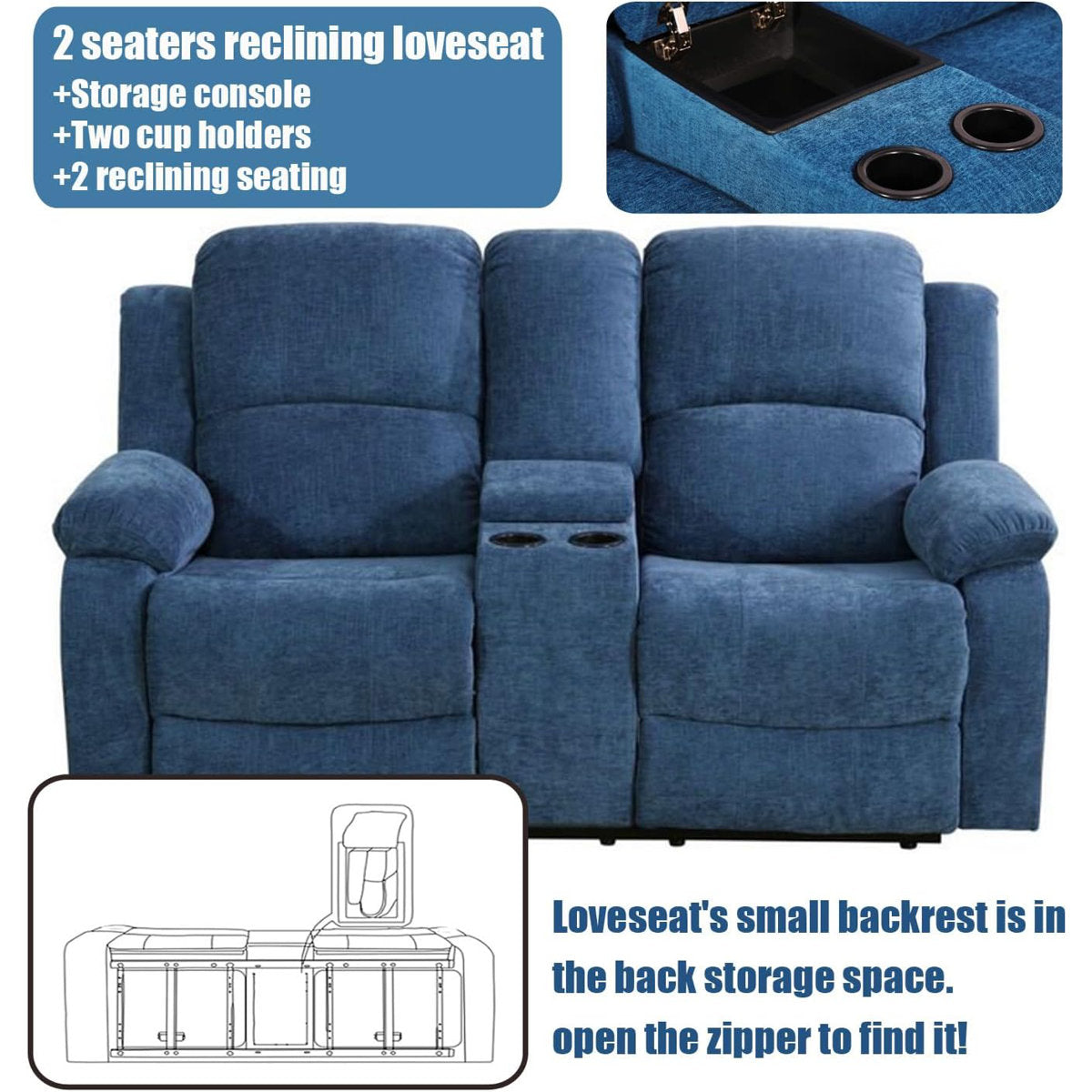 Burneyville 3 Piece Fabric Reclining Living Room Set