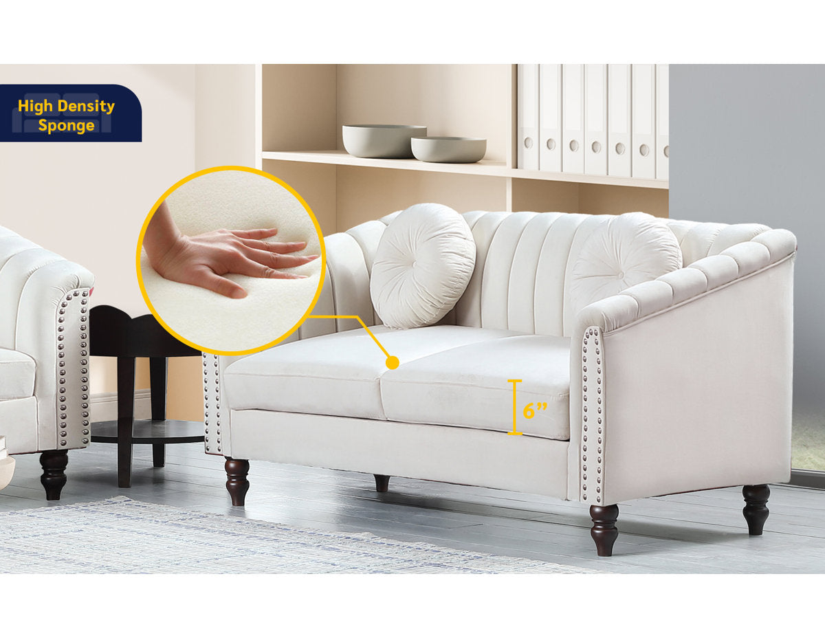 Caesyn 3 - Piece Velvet Living Room Set