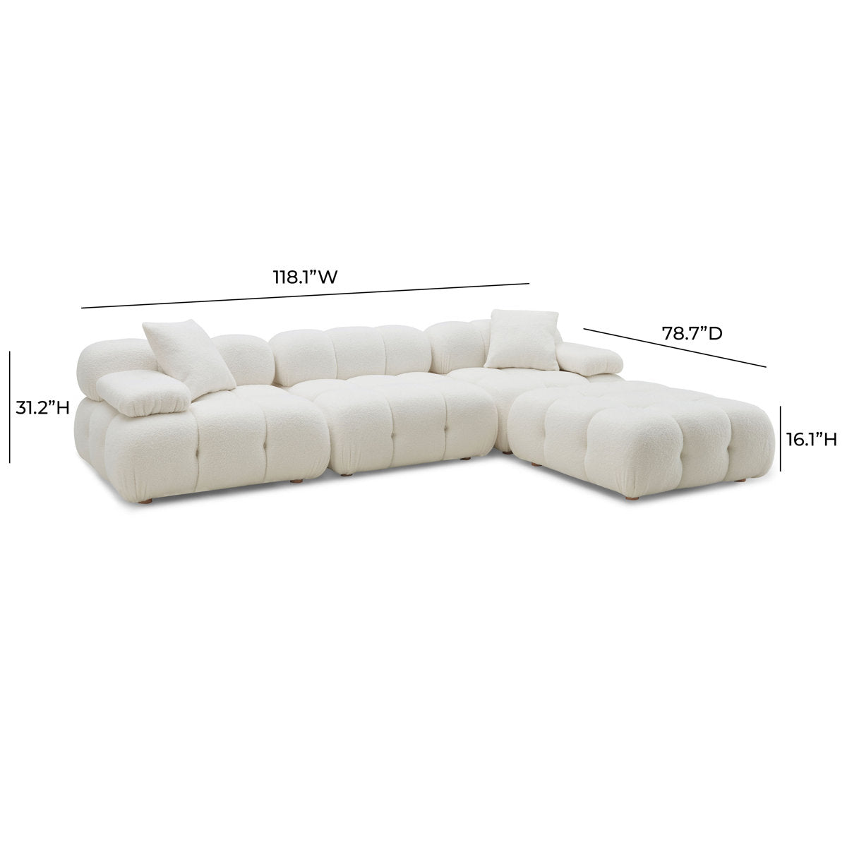 Calliope 4 - Piece Upholstered Sectional