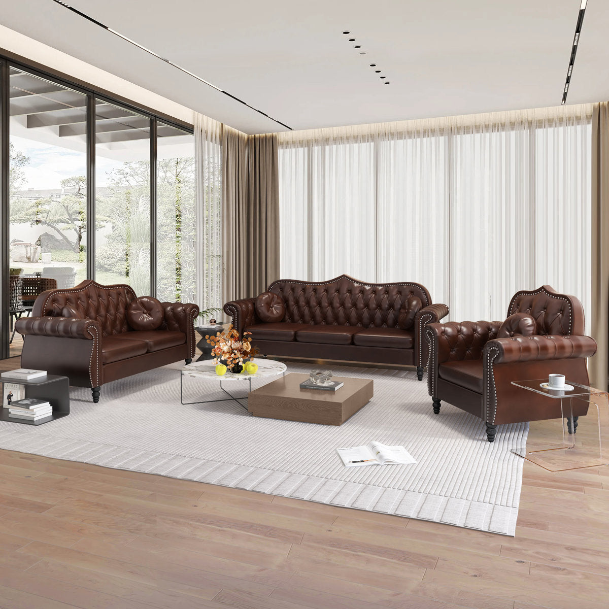 Cellina 3 - Piece Faux Leather Living Room Set