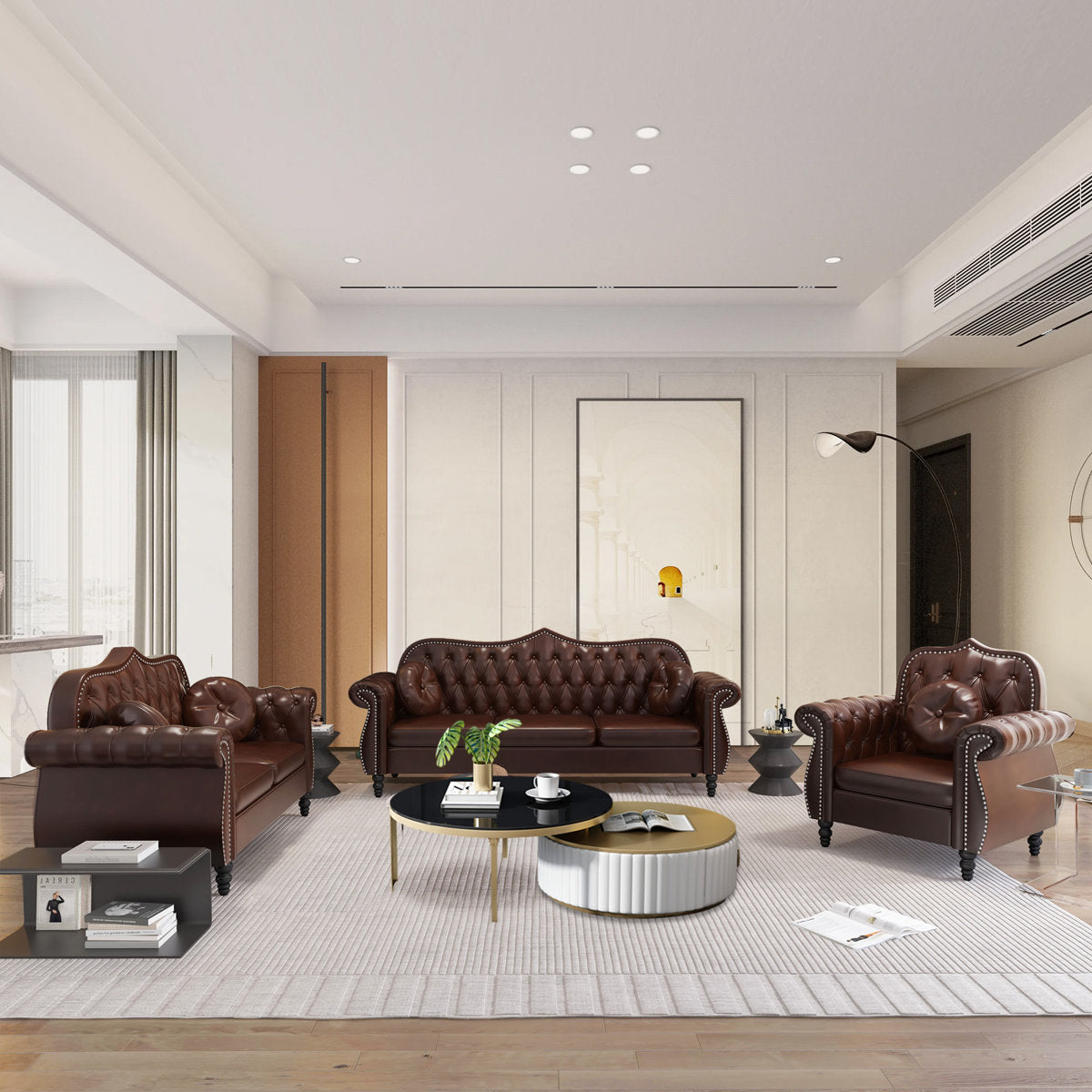 Cellina 3 - Piece Faux Leather Living Room Set