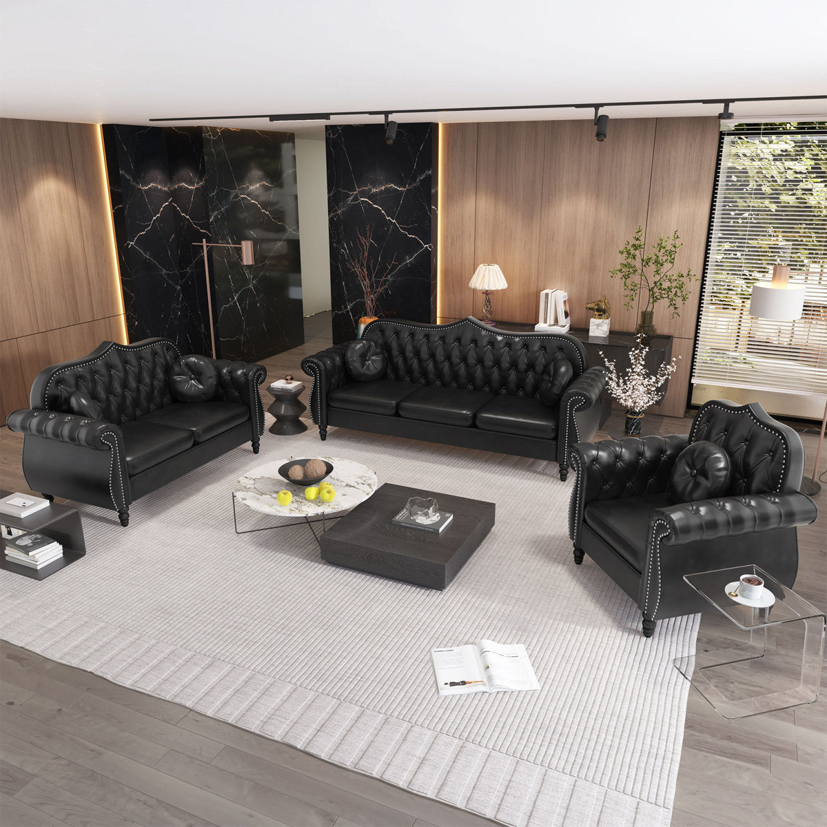 Cellina 3 - Piece Faux Leather Living Room Set