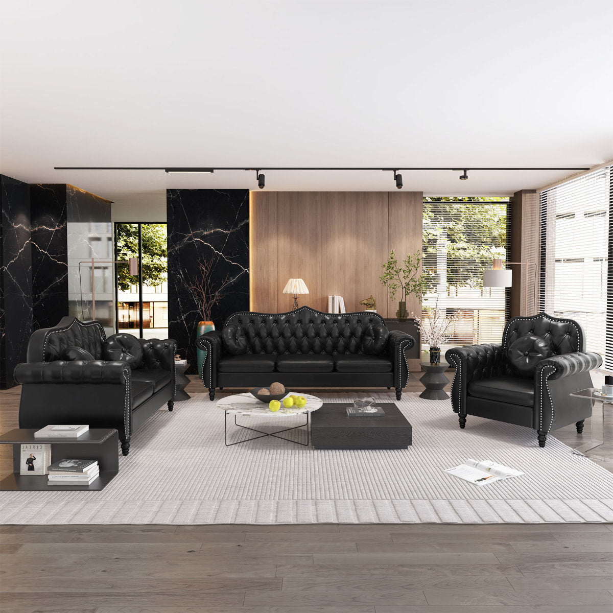 Cellina 3 - Piece Faux Leather Living Room Set