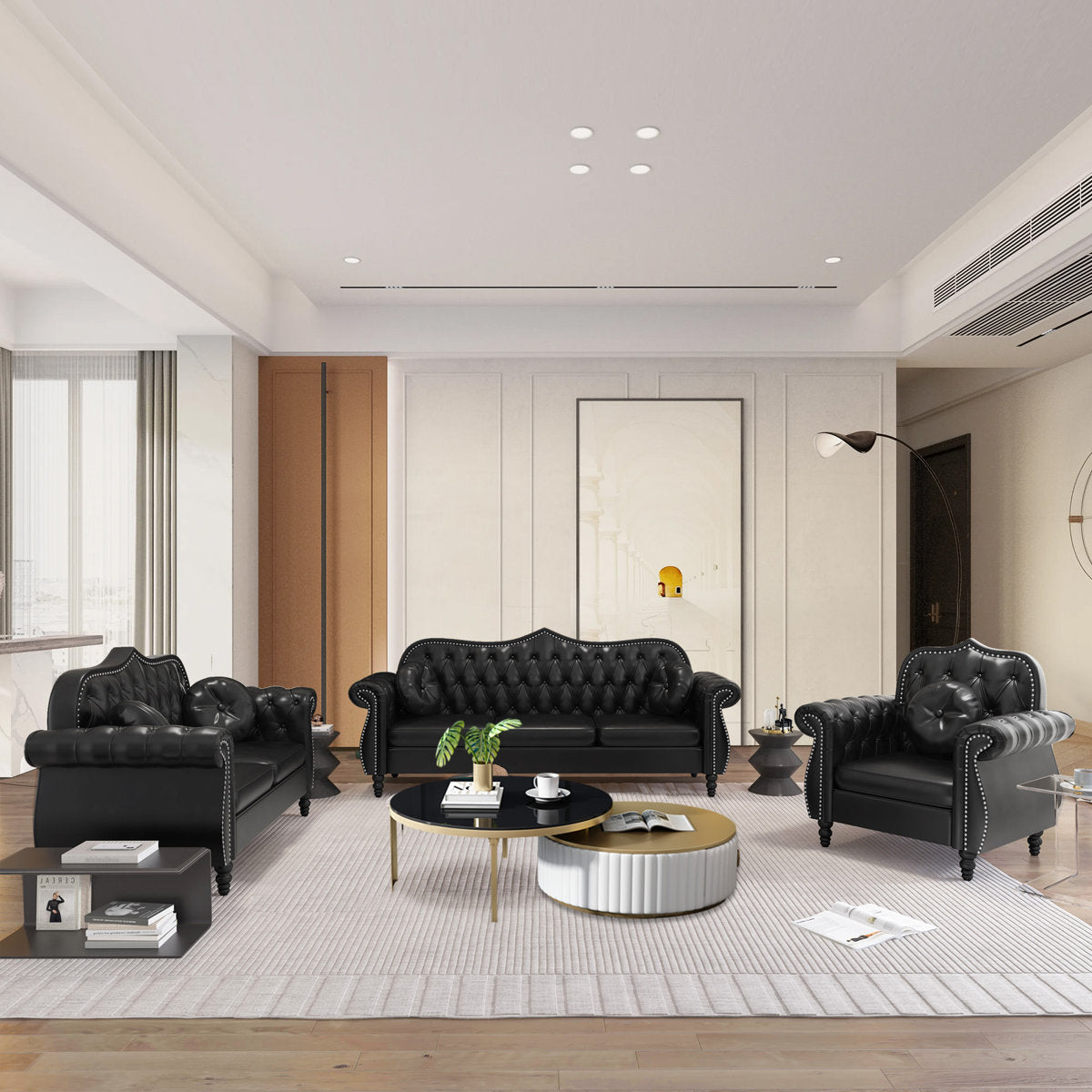 Cellina 3 - Piece Faux Leather Living Room Set