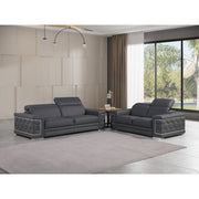 Charliee 2 Piece Genuine Leather Sofa Set