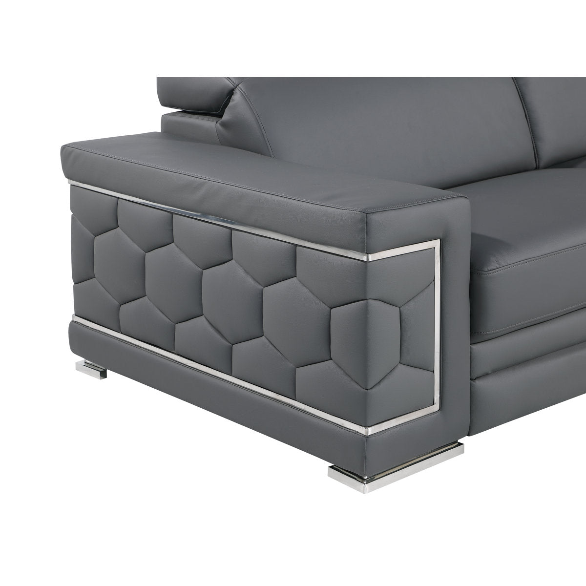 Charliee 2 Piece Genuine Leather Sofa Set