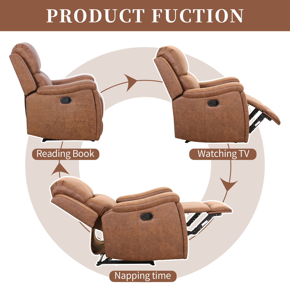 Chesa 2 - Piece Faux Leather Reclining Living Room Set, Recliner Couch Sofa Set