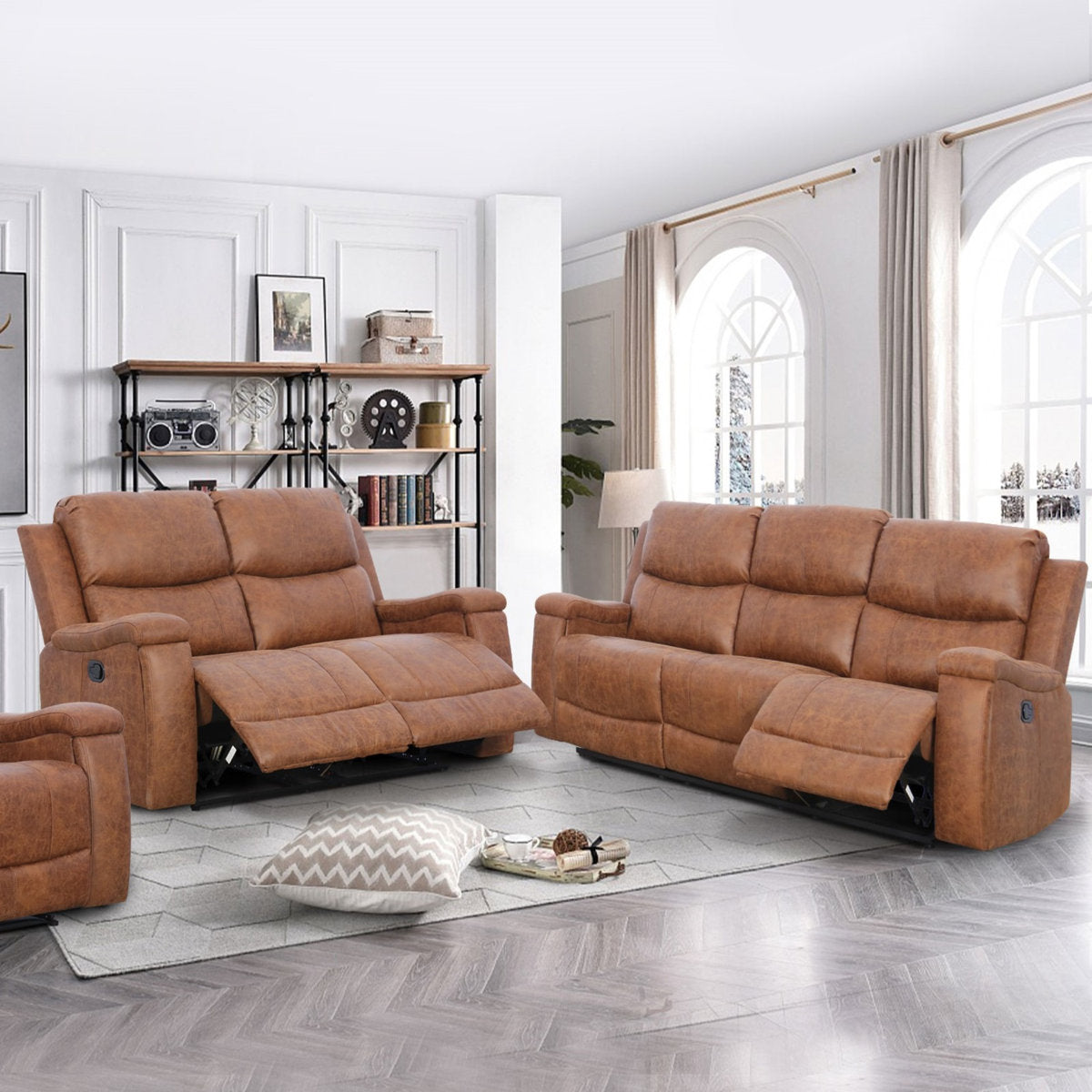 Chesa 2 - Piece Faux Leather Reclining Living Room Set, Recliner Couch Sofa Set
