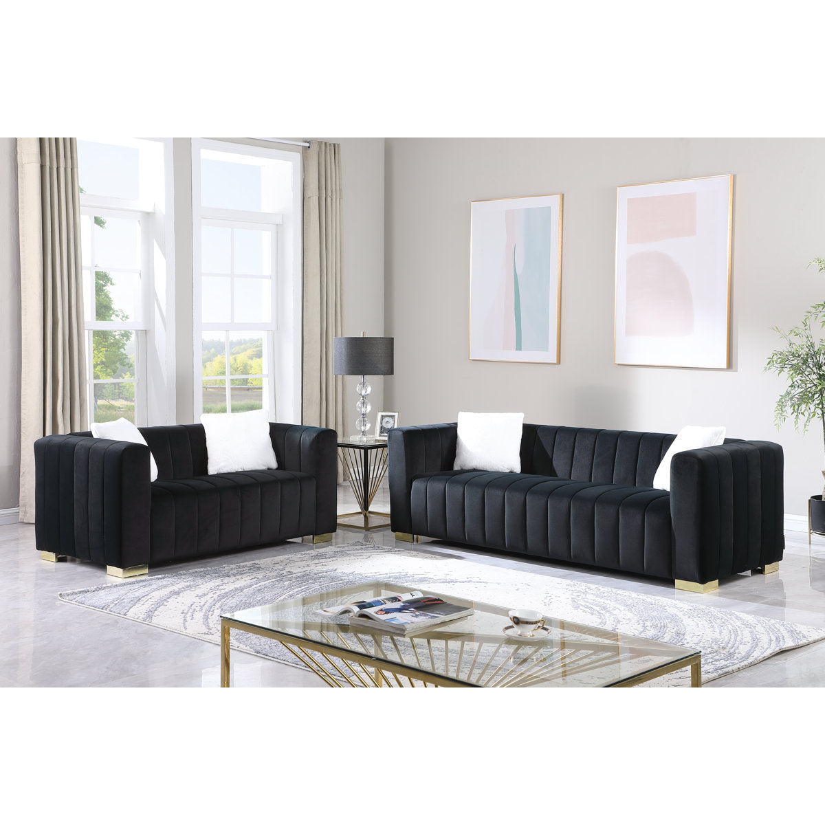 Clifford 2 - Piece Velvet Living Room Set